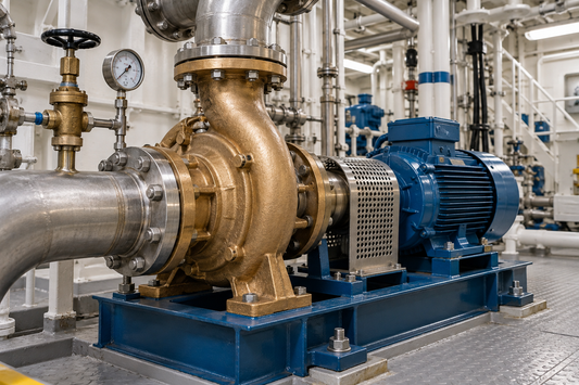 Illustrative marine pump seawater cooling installation