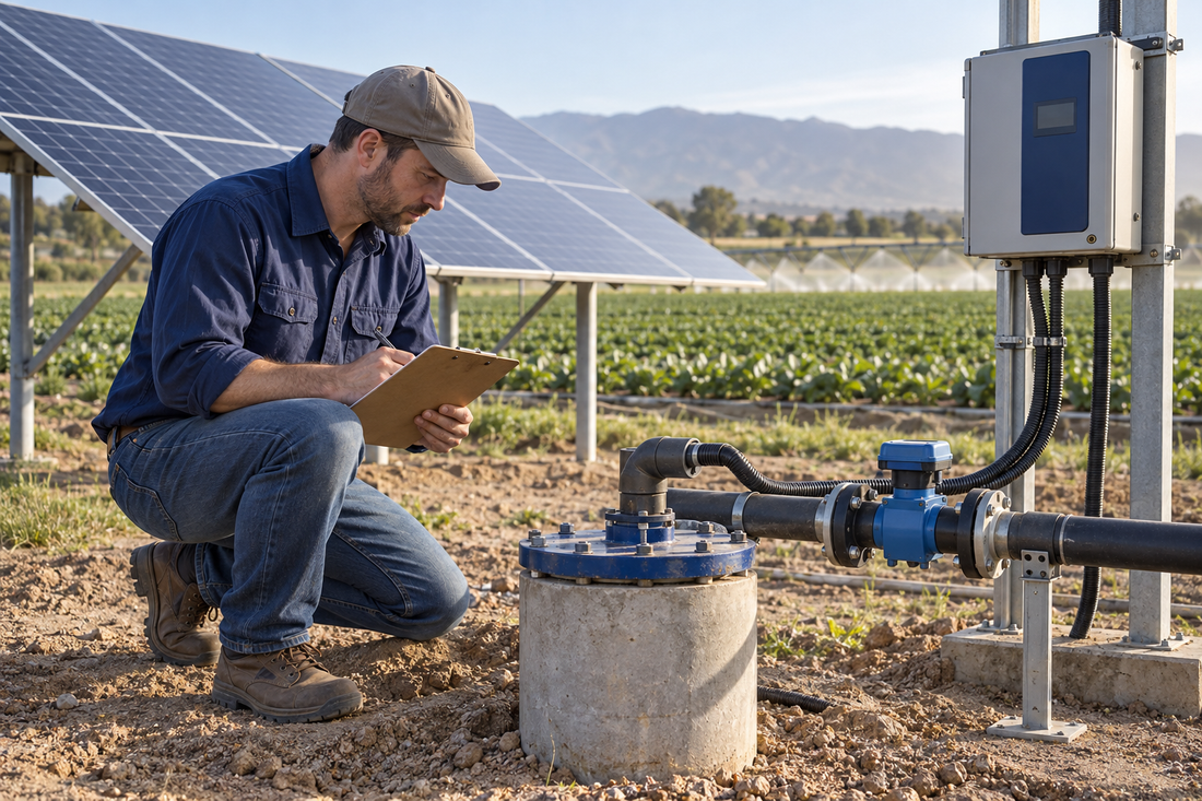 Illustrative solar water pumping system inspection